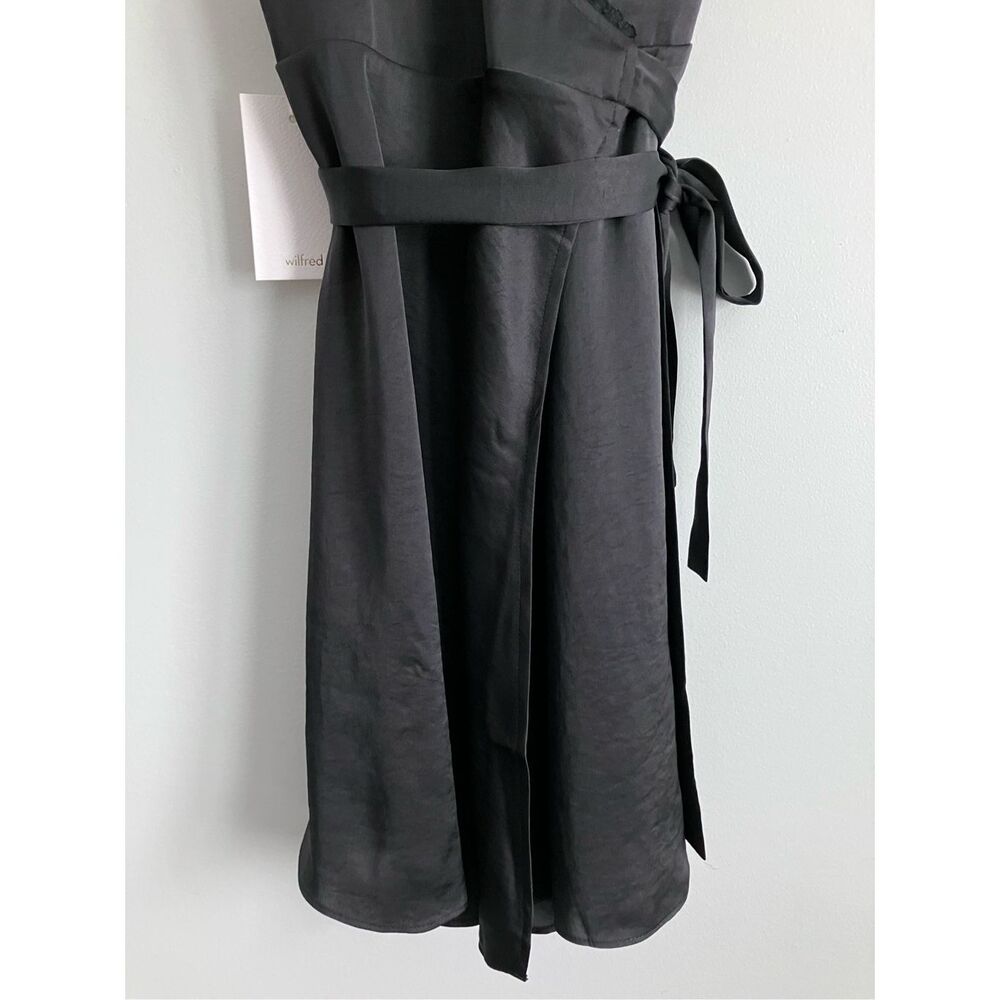 WILFRED Mademoiselle Black Wrap Dress Size XS NWT - Picture 6 of 13
